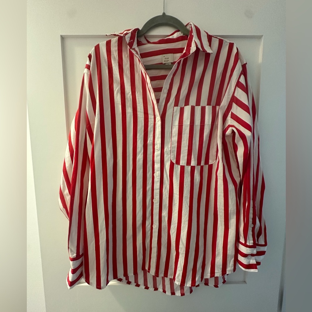 Target Red and white button down